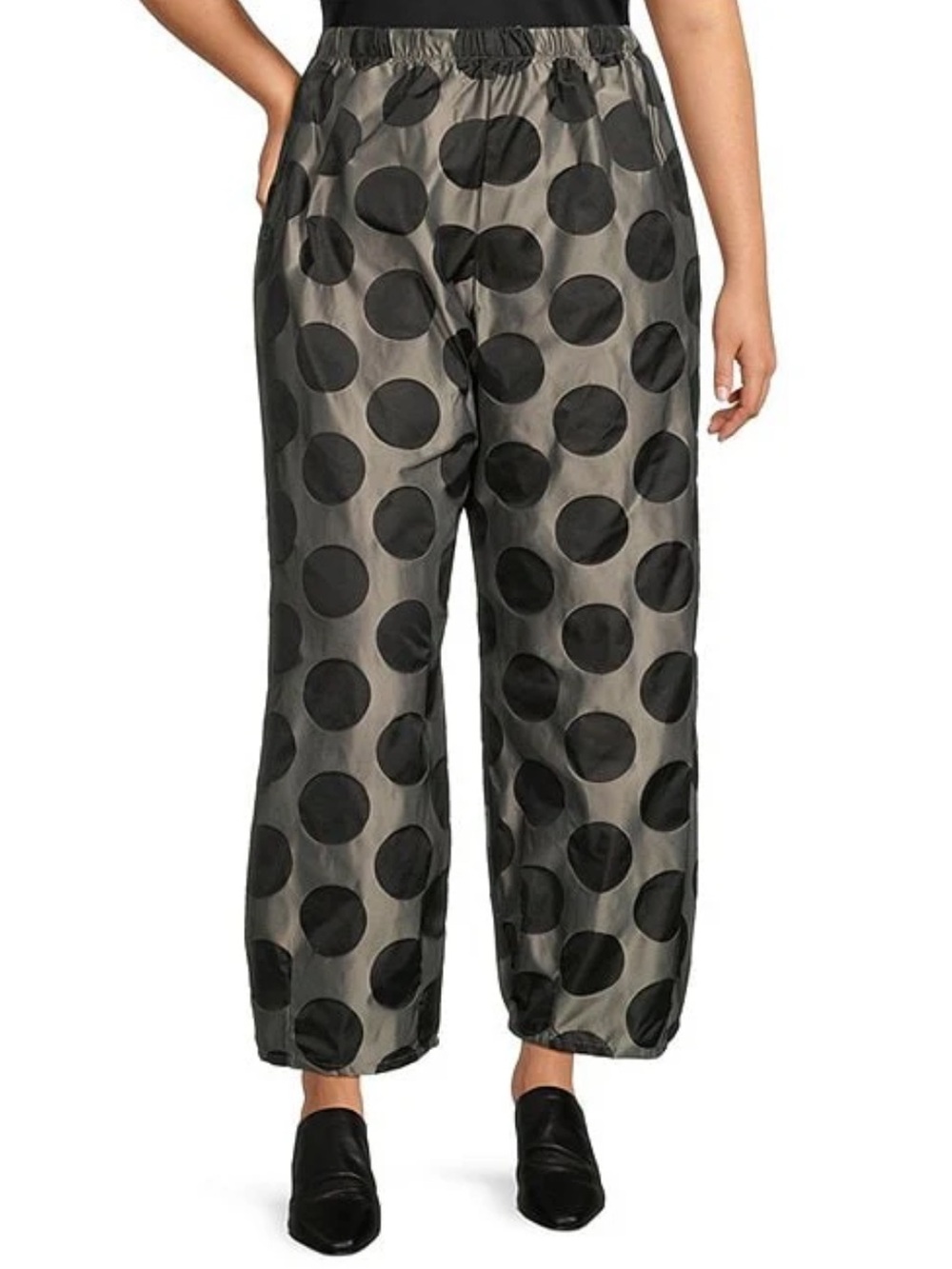 bryn Walker wyatt Pants with Black Polka Dot Print large New with tags